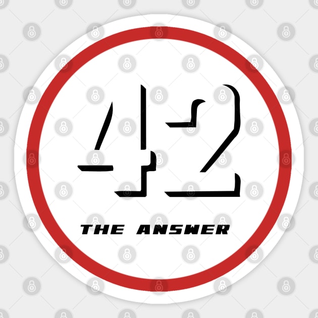 The Answer Sticker by AaronShirleyArtist